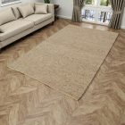 Thick wool rug 160x250 plain rug for the living room