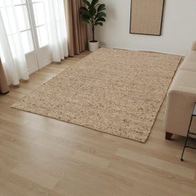 Wool rug 200x300 plain living room carpet