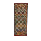 Afghan hand woven Kilim runner rug Chobi 81x198 Maimana Kilim rug