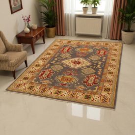 Kazak rug 146x201 handmade oriental rug