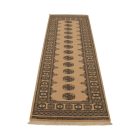 Runner rug beige Bokhara 244x81 handmade Pakistani carpet