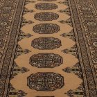 Runner rug beige Bokhara 244x79 handmade Pakistani carpet
