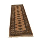 Runner rug beige Bokhara 248x77 handmade Pakistani rug