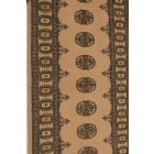 Runner rug beige Bokhara 248x77 handmade Pakistani rug