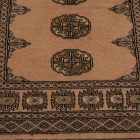 Runner rug beige Bokhara 245x78 handmade Pakistani rug