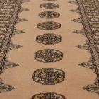 Runner rug beige Bokhara 245x78 handmade Pakistani rug