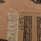 Runner rug beige Bokhara 245x78 handmade Pakistani rug