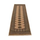 Runner rug beige Bokhara 244x78 handmade Pakistani rug