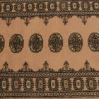 Runner rug beige Bokhara 244x78 handmade Pakistani rug