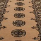 Runner rug beige Bokhara 244x78 handmade Pakistani rug