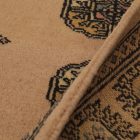 Runner rug beige Bokhara 244x78 handmade Pakistani rug