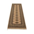 Runner rug beige Bokhara 239x78 handmade Pakistani rug