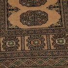 Runner rug beige Bokhara 244x80 handmade Pakistani rug