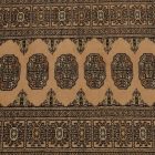 Runner rug beige Bokhara 244x80 handmade Pakistani rug