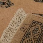 Runner rug beige Bokhara 254x77 handmade Pakistani rug