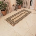 Runner rug beige Bokhara 204x81 handmade Pakistani rug