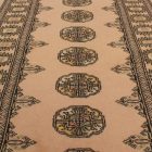 Runner rug beige Bokhara 197x80 handmade Pakistani rug