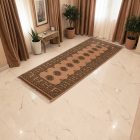 Runner rug beige Bokhara 204x80 handmade Pakistani rug