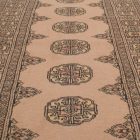 Runner rug beige Bokhara 204x77 handmade Pakistani rug