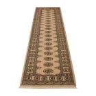 Runner rug beige Bokhara 304x78 handmade Pakistani rug