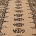 Runner rug beige Bokhara 279x79 handmade Pakistani rug