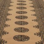 Runner rug beige Bokhara 240x77 handmade Pakistani rug
