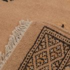Runner rug beige Jaldar 185x62 handmade Pakistani carpet