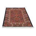 Silk rug Baharan cobalt blue 100x150 high-quality viscose silk carpet from Iran