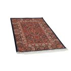 Silk rug Baharan cobalt blue 100x150 high-quality viscose silk carpet from Iran