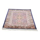 Silk rug Baharan cobalt blue 100x150 high-quality viscose silk carpet from Iran