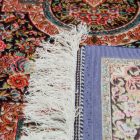 Silk rug Baharan cobalt blue 100x150 high-quality viscose silk carpet from Iran