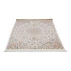 Silk rug Parnian beige 120x180 high-quality viscose silk carpet from Iran