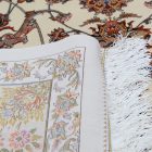 Silk rug Parnian beige 120x180 high-quality viscose silk carpet from Iran