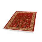 Silk rug Tree of life motif red 80x120 high-quality viscose silk carpet from Iran