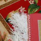 Silk rug Tree of life motif red 80x120 high-quality viscose silk carpet from Iran