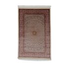 Silk rug Soltaniye cream 100x150 Iranian viscose silk carpet