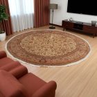 Round rug Isfahan 310x301 iranian handmade wool carpet