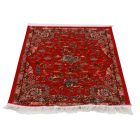 Silk rug Hunting red 80x120 viscose silk Persian carpet