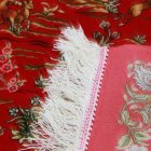 Silk rug Hunting red 80x120 viscose silk Persian carpet