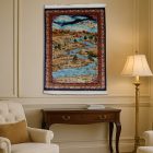 Silk rug Nazhivan beige 100x150 viscose silk Persian carpet