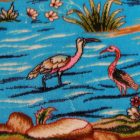 Silk rug Nazhivan beige 100x150 viscose silk Persian carpet