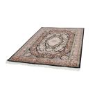 Silk rug Nasrin blue 150x225 high-quality viscose silk carpet from Iran