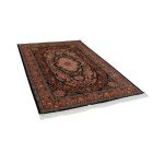 Silk rug Nasrin blue 150x225 high-quality viscose silk carpet from Iran