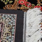 Silk rug Nasrin blue 150x225 high-quality viscose silk carpet from Iran