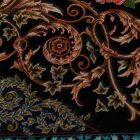 Silk rug Nasrin blue 150x225 high-quality viscose silk carpet from Iran