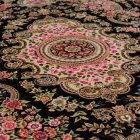 Silk rug Nasrin blue 150x225 high-quality viscose silk carpet from Iran