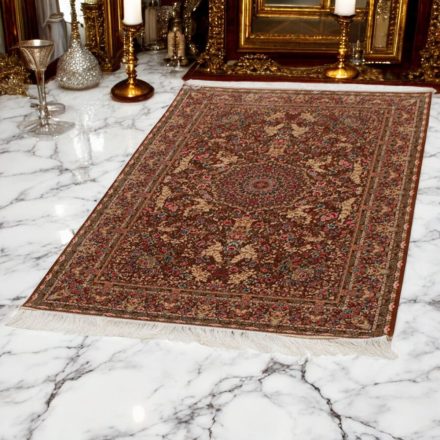 Silk rug Nirvana cinnamon 100x150 Iranian viscose silk carpet