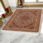 Silk rug Helya cream 100x150 high-quality viscose silk carpet from Iran