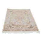 Silk rug Helya cream 100x150 high-quality viscose silk carpet from Iran
