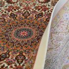 Silk rug Helya cream 100x150 high-quality viscose silk carpet from Iran